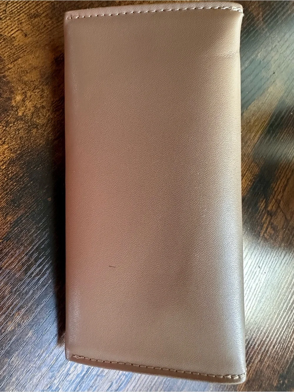 Burberry Taupe Leather Eyewear Case with Black Logo
